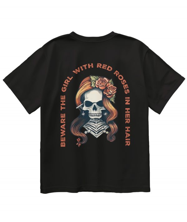 Skull and Roses Oversized Graphic Tee