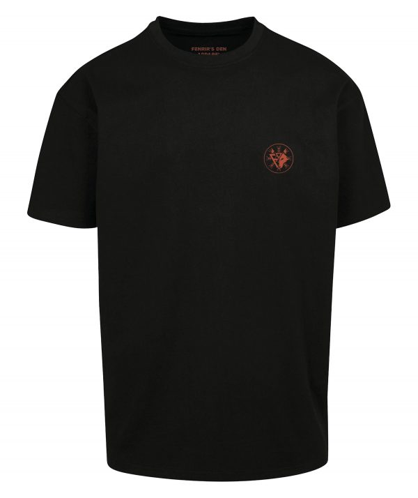 Skull and Roses Oversized Graphic Tee - Image 2